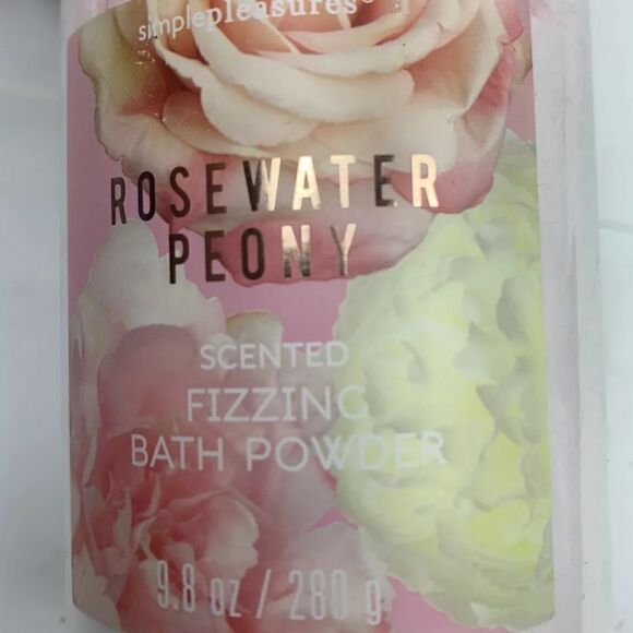 Simple Pleasures Rosewater Peony Scented Fizzing Bath Powder! - Picture 2 of 4